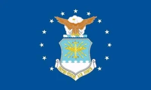 Air Force Window Car Flag 12" x 15" Knitted With Mounting Staff - Imagen 1 de 1
