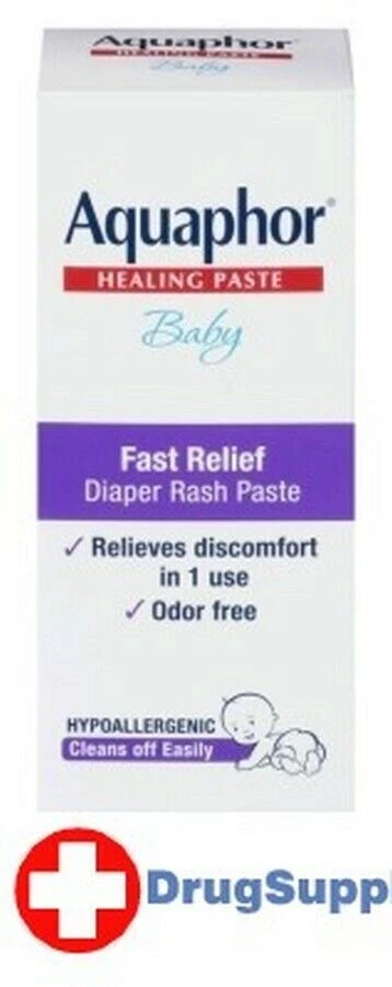 Aquaphor Baby Diaper Rash Paste MAXIMUM Strength 40 Zinc Oxide 3.5 Oz