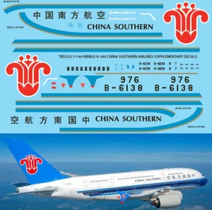 1/144 Decals für AIRBUS A 380 CHINA SOUTHERN LIVERY REVELL TBD225 - Bild 1 von 3