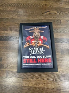 Tom Brady GOAT  Sam Adams Beer Super Bowl LIII Cheers to SIX Time Framed Poster - Picture 1 of 4