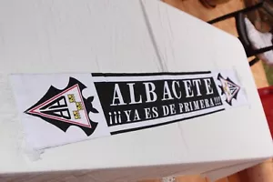 BUFANDA FUTBOL ANTIGUA DEL ALBACETE BALOMPIE SOMOS DE PRIMERA - Imagen 1 de 1