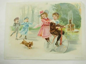 Lion Coffee Midsummer Greetings Large Victorian Advertising Trade Card 1893 - Picture 1 of 5