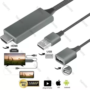 1080P HD HDMI Mirroring Cable AV TV HDTV Adapter Cord For Android iPhone iPad - Picture 1 of 10