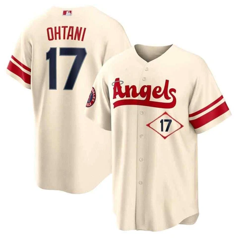 Fan Angels Shohei Ohtani Baseball Jsy 2023 Season Print Cream Color Cover