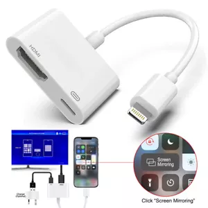 HDTV 1080P for iPhone 14/13 to HDMI & Audio Adapter for Apple iPad/iPhone/iPod - Picture 1 of 7