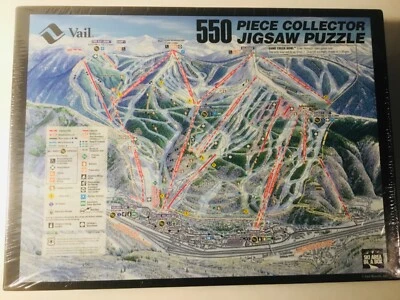 Vintage VAIL Ski Resort Trail Map  Jigsaw Puzzle 550 Pieces 18”:x 24” NEW SHRINK - Image 1 of 2