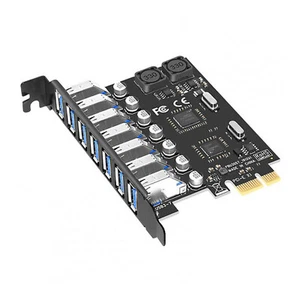 PCIE to USB3.0 Expansion Card 7-port PCI-E Adapter for Windows XP/7/8/8.1/10 PC - Picture 1 of 6