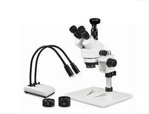 Parco Simul-Focal Trinocular Zoom Stereo Microscope with 3MP Camera, Dual Light - Picture 1 of 7