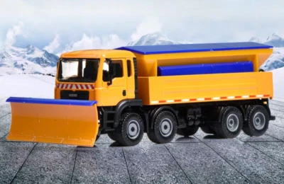 1:50 KDW Snowplow Die-cast Alloy Engineering Car Model Bulldozer 625029 Model - Image 1 of 4