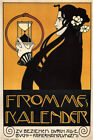 Fromme's Calendar Vintage Ad Poste Koloman Moseraustria 1899 12X18