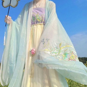 Hanfu Dress Women Ancient Chinese Traditional Embroidery Fairy Cosplay Costume