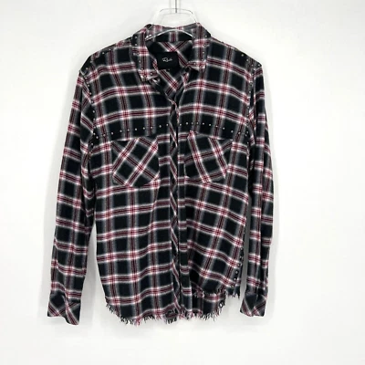 Top de rieles para mujer S tachonado a cuadros Western Grunge chaqueta franela Rex Berry Foto 1 de 4