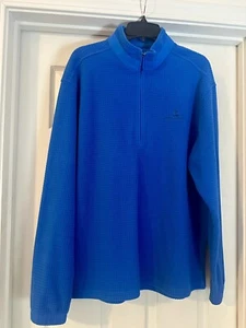Pebble Beach Men Performance Blue Long Sleeve Golf Pullover Size Large EUC - Picture 1 of 5