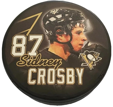 SIDNEY CROSBY #87 PITTSBURGH PENGUINS NHL NHLPA PLAYER PUCKS VICEROY MFG. 🇨🇦 Cover
