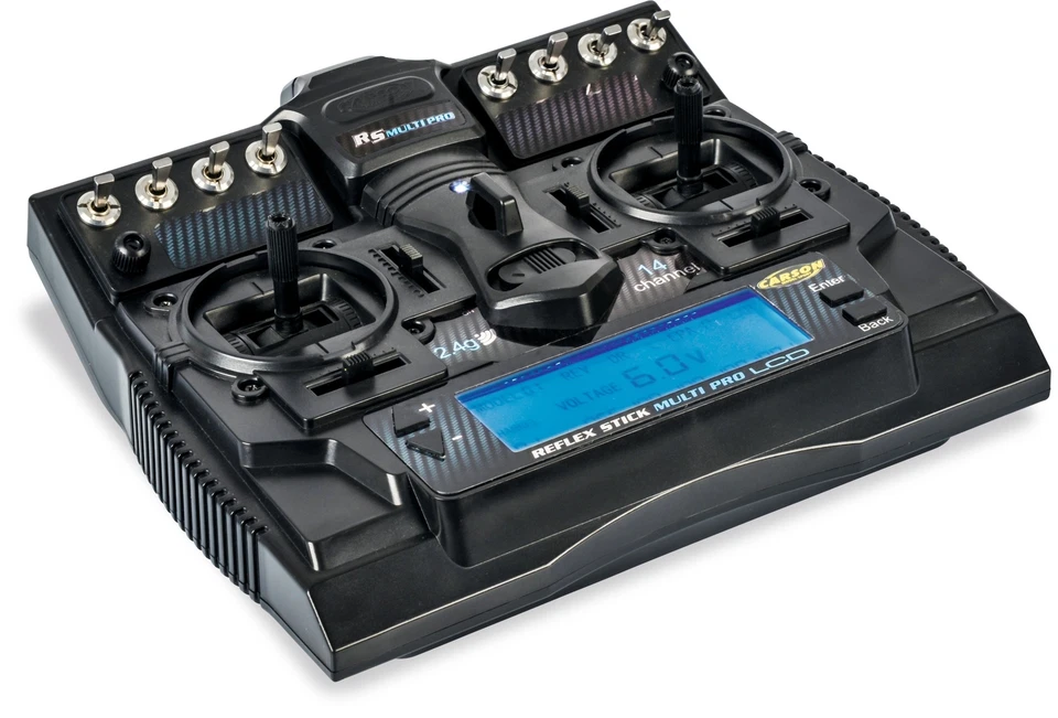 Carson RC Fernsteuerung Reflex Stick Multi Pro LCD 2.4Ghz 14 Kanal - 500501004 - Bild 1 von 2