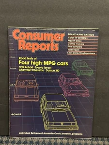 1980 January Consumer Reports Magazine, Four High-MPG Cars (MH610) - Foto 1 di 2