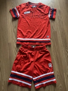 Fila Boys Jersey Size 6 Shorts And Short Sleeve Shirt Mesh - Picture 1 of 7