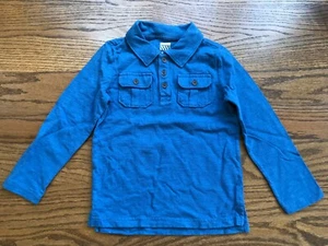 Camisa de manga larga con botones azul marino antigua para niños pequeños talla 4T en muy buen estado - Imagen 1 de 2