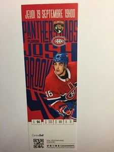 MONTREAL CANADIENS VS FLORIDA PANTHERS SEPTEMBER 19, 2019 TICKET STUB - Picture 1 of 1