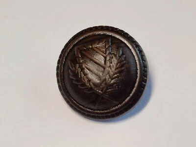 18mm 28L x 11 Dark Brown Textured Leather Effect Domed Shank Buttons + Free Gift - Image 1 of 4