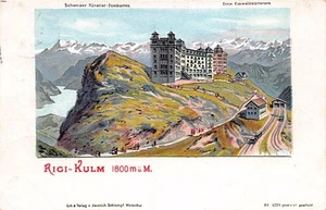 Schweiz - RIGI KULM (SZ) Litho - Hotel - Künstler Steinmann - Verlag H. Schlumpf - Imagen 1 de 2