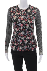 Equipment Femme maglione pullover donna misto lana floreale nero taglia S - Foto 1 di 4