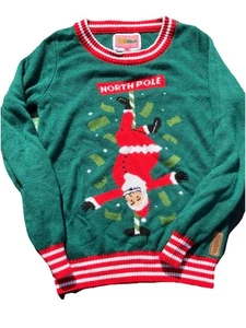 Tipsy Elves Christmas Sweater Size Small Stripper Pole Cady Cane Holidays - Picture 1 of 10