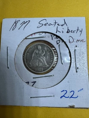 1877  Seated Liberty Dime - Image 1 of 2