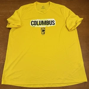 Columbus Crew Shirt Mens 2XL Yellow Short Sleeve MLS Soccer Adidas - Picture 1 of 10