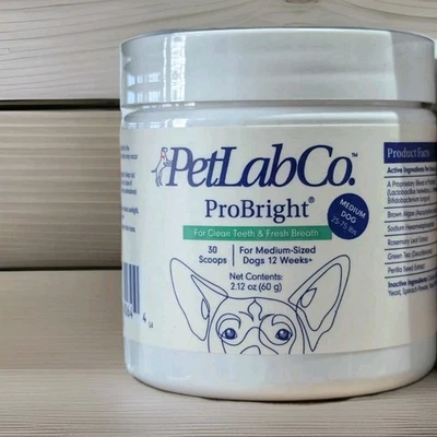 PET LAB CO. Pet Lab ProBright Advance Dental Powder ForMedium Size Dog 25-75 Lbs Exp.5/2026