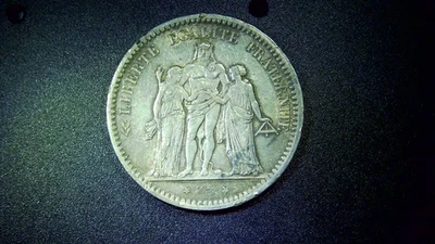 🇫🇷 France 5 francs 1873 A KM-820 KM-820.1  Silver 0.900 % Coin - Image 1 of 3