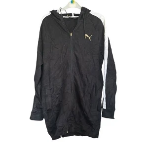 Chaqueta de Pista Puma Para Hombre Talla Grande Grande y Alta Cremallera Completa Negra Gimnasio Retro Correr - Imagen 1 de 10