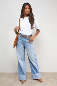 Oasis Light Wash Straight Jeans Womens Daywear Jeans - Picture 1 of 4