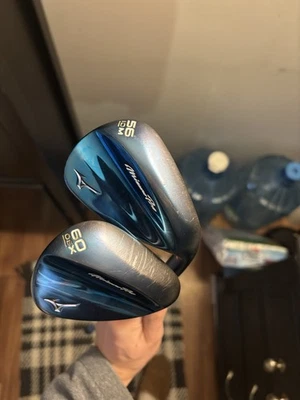 Right-Handed Mizuno T-1 Blue Ion 60/56 Degree Wedge Dynamic Gold Steel Shaft - Image 1 of 4