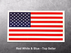 Calcomanías de vinilo reflectantes rojas blancas y azules de bandera americana para tu vehículo/camión - Imagen 1 de 3
