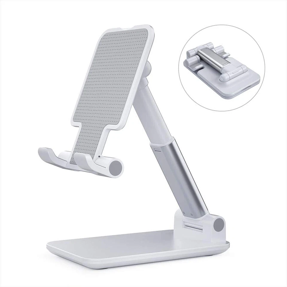 Foldable Adjustable Tablet For Phone iPad iPhone Desktop Holder Mount Stand  - Image 1 of 4