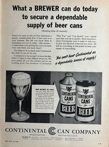 1949 Continental Can Company Beer Brewer Dependable Supply Vintage Print Ad - Picture 1 of 1