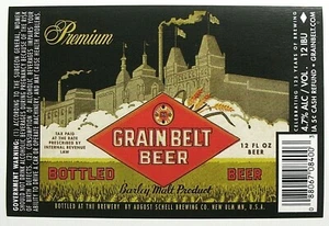 Aug Schell Brewing Co GRAIN BELT BEER beer label MN 12oz  REPRODUCTION IRTP - Picture 1 of 1