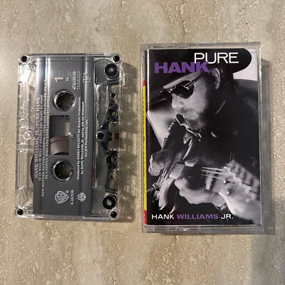 Cassette Hank Williams Jr Pure Hank 1991 Warner Bros Records Tested New Case - Image 1 of 2