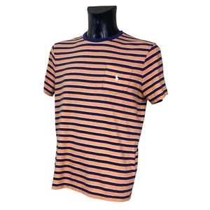 POLO RALPH LAUREN STRIPED CHESTO POCKET SLIM FIT PREPPY T-SHIRT. SIZE: LARGE - Picture 1 of 5