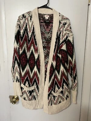Mossimo Supply Co Chunky XL Cardigan Sweater - Cool Western Pattern - Image 1 of 4