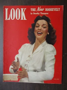 LOOK MAGAZINE APRIL 22, 1941 CAROL BRUCE BOB FELLER THE NEW ROOSEVELT WWII - Picture 1 of 2