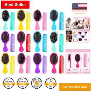 Mini Wet Hair Brush Hair Combs Set - 24 Pieces - Detangler Travel Hair Brush ... - Picture 1 of 9