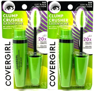 (2) Covergirl Clump Crusher Extensions Mascara Sealed 840 - Very Black - Picture 1 of 3
