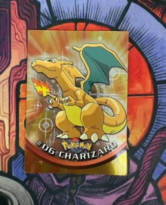 Charizard #6 Holo Rainbow Foil Black Logo	Pokemon Topps Card Series 1 - Image 1 of 4