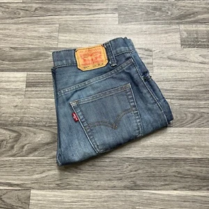 LEVI'S 514 Straight Leg Med Wash Blue Denim Jeans Boy's Size 12 - Picture 1 of 12