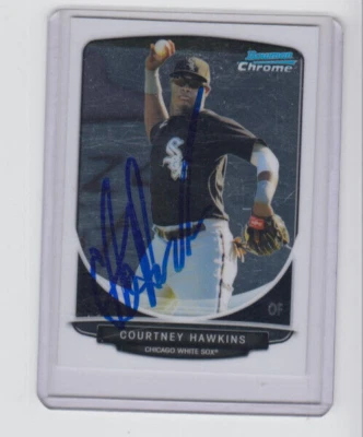 Courtney Hawkins Chicago White Sox 2013 Bowman Chrome cartão assinado controle remoto autografado - Imagem 1 de 2