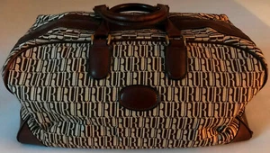 Uli Richter Tasche mit Leder und gewebten Stoff CA 1974 UNIKAT 3 Tage Reisetasch - Bild 1 von 13