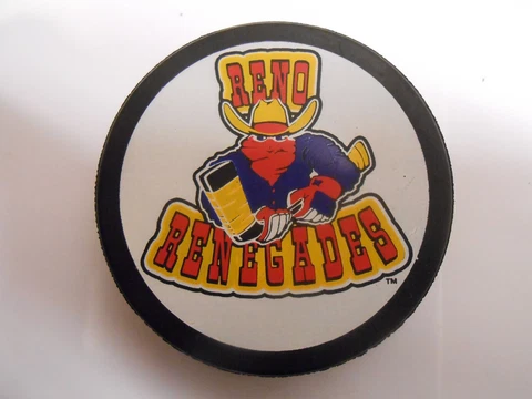 Reno Renegades WCHL puck - 1995-97 - defunct - Lindsay/General Tire slug Cover