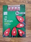 Holiday Accents 25 Ct Red C9 Led Steady Lit Super Bright String Lights Christmas